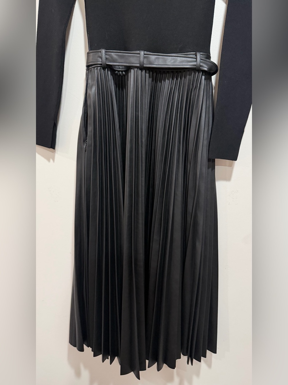 NEW SIMKHAI abilene knit combo midi dress | Black, Small - Picture 15 of 16